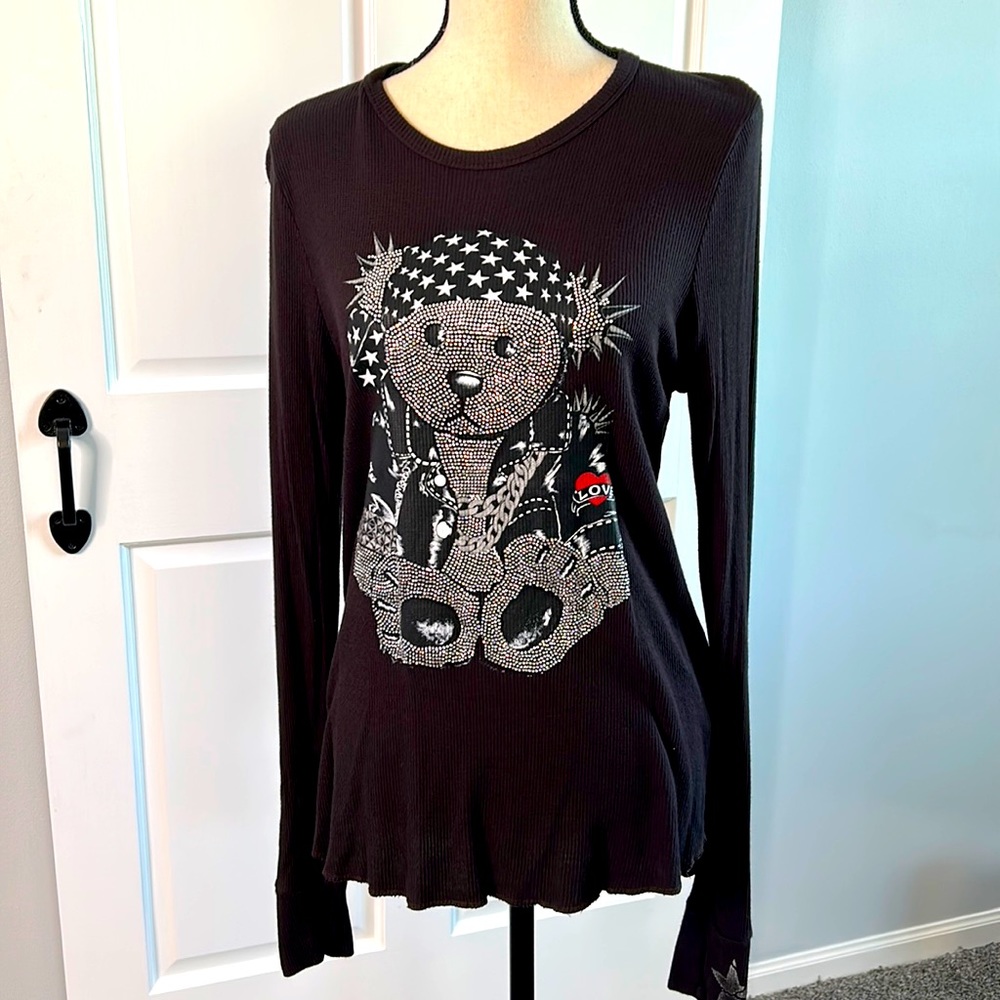 Lauren Moshi Teddy Bear Rocker long sleeve shirt.